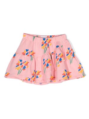 Bobo Choses Fireworks ruffled A-line skirt - Pink