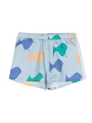 Bobo Choses fish-print swim shorts - Blue