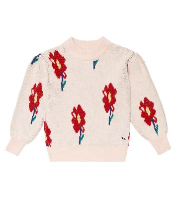 Bobo Choses Floral intarsia sweater