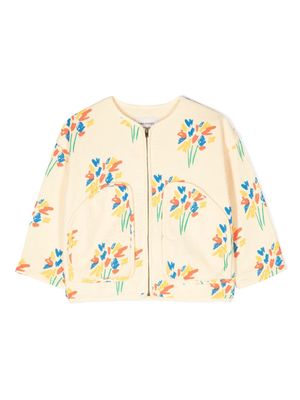 Bobo Choses floral-print cotton jacket - Yellow