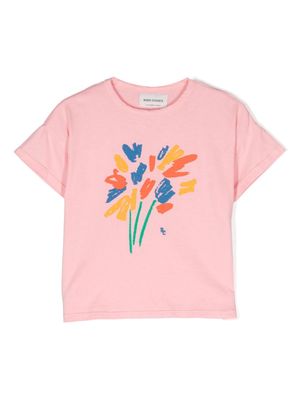 Bobo Choses floral-print organic cotton T-shirt - Pink