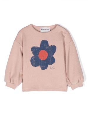 Bobo Choses flower-print organic cotton T-shirt - Pink