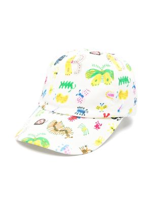 Bobo Choses Funny Insects cotton baseball capp - Neutrals