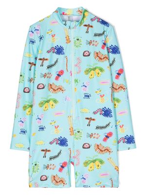 Bobo Choses Funny Insects float suit - Blue