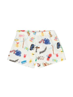 Bobo Choses Funny Insects-print shorts - White