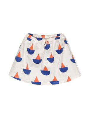 Bobo Choses geometric-print cotton skirt - White