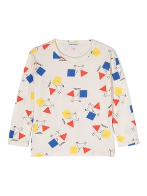 Bobo Choses geometric-print crew-neck T-shirt - Neutrals