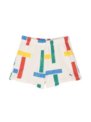 Bobo Choses geometric-print organic cotton shorts - White