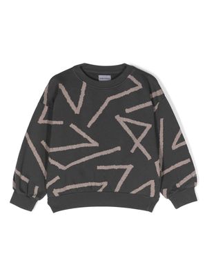 Bobo Choses geometric-print organic-cotton sweatshirt - Grey