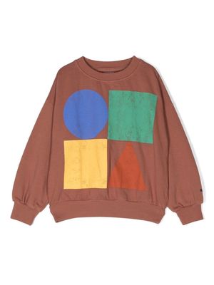 Bobo Choses geometric-print sweatshirt - Brown