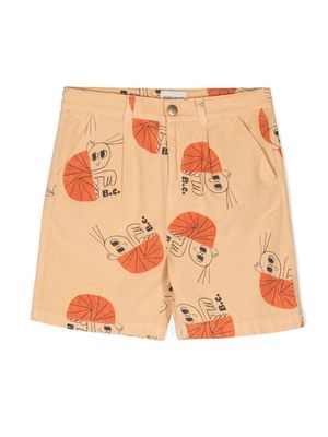 Bobo Choses graphic-print cotton shorts - Brown