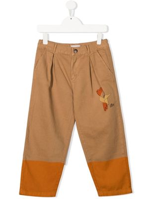 Bobo Choses graphic-print straight trousers - Brown
