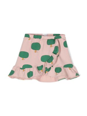 Bobo Choses Green Tree-print cotton skirt - Pink