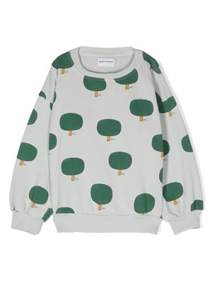 Bobo Choses Green Tree-print cotton sweatshirt - Grey