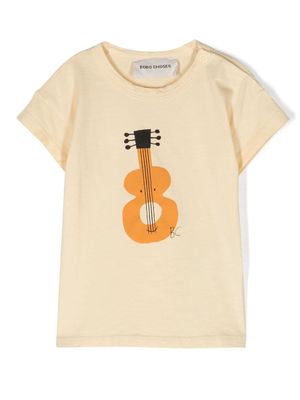 Bobo Choses guitar-print cotton T-shirt - Yellow
