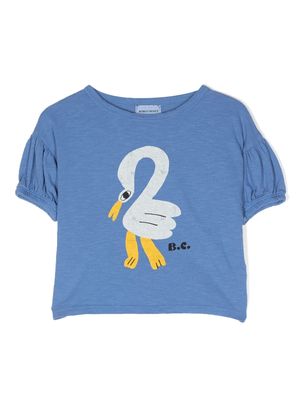Bobo Choses illustration-print cotton T-Shirt - Blue
