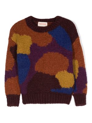 Bobo Choses intarsia-knit crew-neck jumper - Brown
