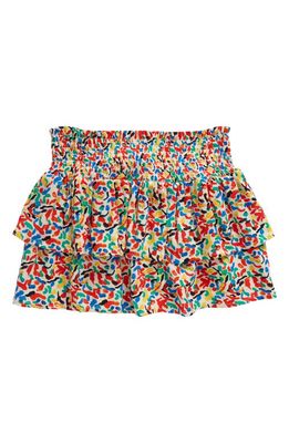 Bobo Choses Kids' Confetti Print Smocked Waist Tiered Skirt in Multicolor