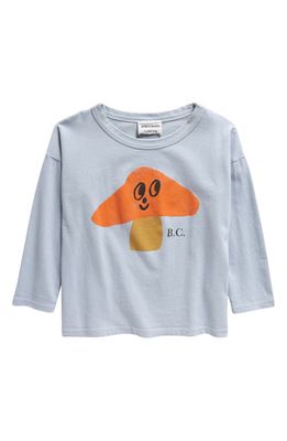 Bobo Choses Kids' Mr. Mushroom Long Sleeve Graphic T-Shirt in Light Blue