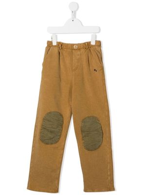 Bobo Choses knee-patch straight-leg trousers - Brown