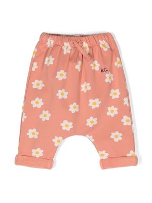 Bobo Choses Little Flower cotton trousers - Pink