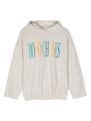 Bobo Choses logo-embroidered cotton hoodie - Grey