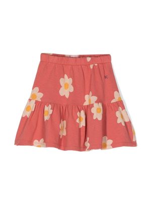 Bobo Choses logo-embroidered floral-print cotton skirt - Pink