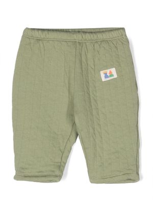 Bobo Choses logo-patch quilted track pants - Green