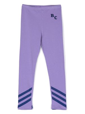 Bobo Choses logo-print organic-cotton leggings - Purple