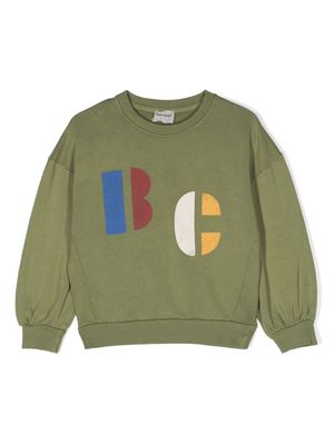 Bobo Choses logo-print organic-cotton sweatshirt - Green