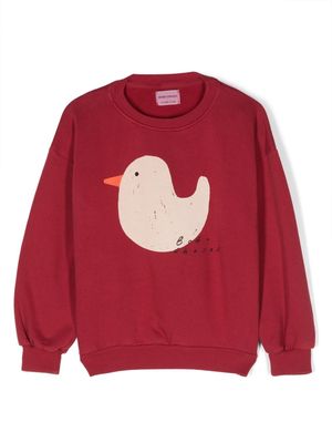 Bobo Choses logo-print organic cotton sweatshirt - Red