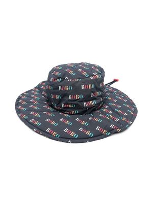 Bobo Choses logo-print quilted hat - Blue