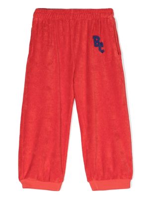 Bobo Choses logo-print towelling track pants - Red