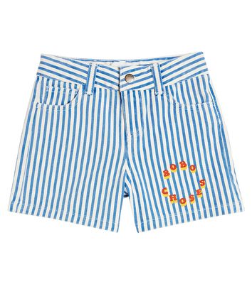 Bobo Choses Logo striped cotton shorts