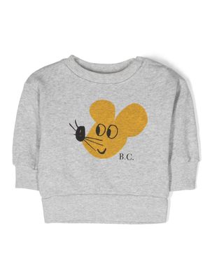 Bobo Choses mouse-print cotton sweatshirt - Grey
