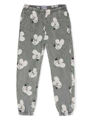 Bobo Choses Mouse-print cotton track pants - Grey