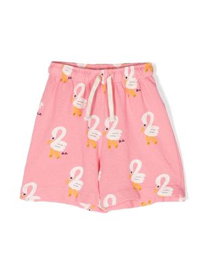 Bobo Choses Pelican-print cotton shorts - Pink