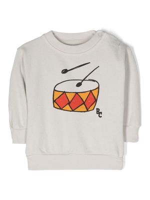 Bobo Choses Play the Drum-print sweatshirt - Neutrals