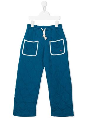 Bobo Choses quilted track pants - Blue