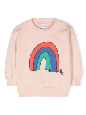 Bobo Choses Rainbow-print cotton sweatshirt - Pink