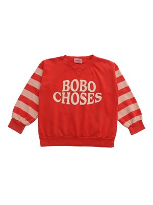 Bobo Choses Red Striped Sweatshirt