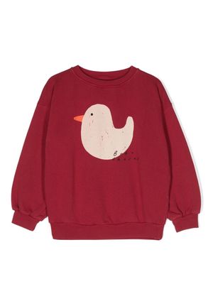 Bobo Choses rubber duck-print sweatshirt - Red