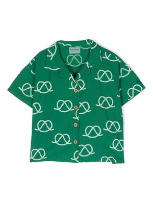 Bobo Choses short-sleeve organic-cotton shirt - Green