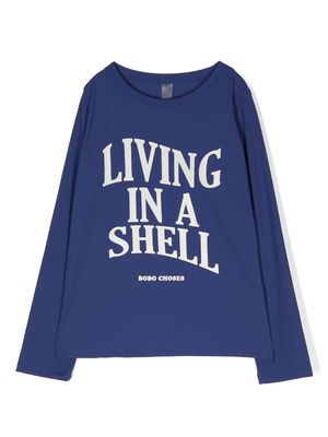 Bobo Choses slogan-print sweatshirt - Blue