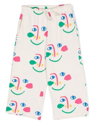 Bobo Choses Smiling Mask wide-leg trousers - Neutrals