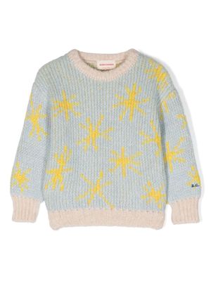 Bobo Choses star-pattern ribbed-knit jumper - Blue