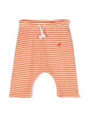 Bobo Choses stripe-pattern drop-crotch trousers - Orange