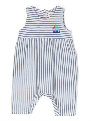 Bobo Choses stripe-print jersey overall - Blue