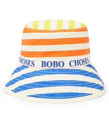 Bobo Choses Striped reversible cotton bucket hat