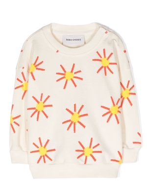 Bobo Choses sun-print organic cotton sweatshirt - Neutrals